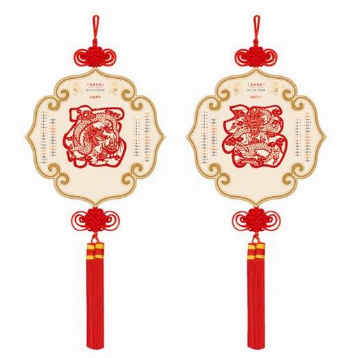 得福送福---2012中国结工艺吊牌月历内页欣赏